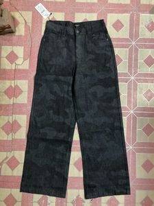 Camouflage Wide Leg Jeans