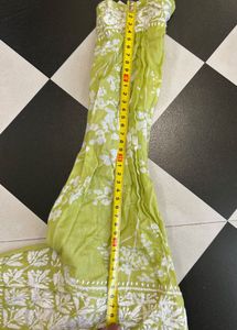 Lime Green Embroidered Kurta