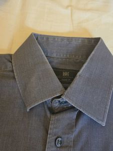 Men's Gray Button-Down Shirt