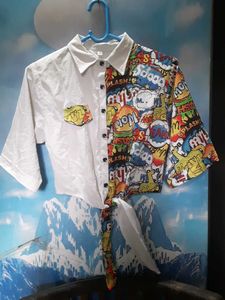 Pop Art Tie-Front Top