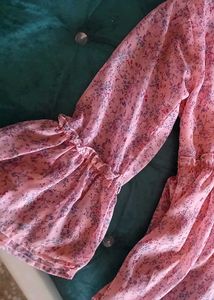 Floral Printed Top Pink