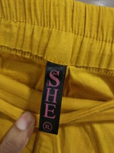Yellow Cotton Pant