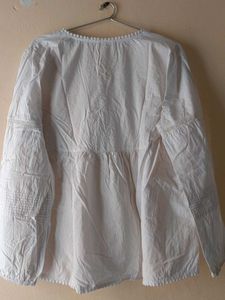 White Embroidered Blouse