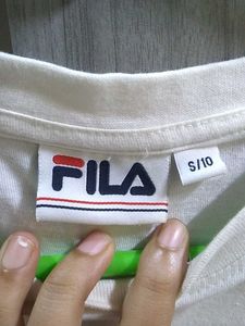 Fila White Crop Top