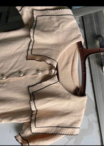 Beige Korean Style Top