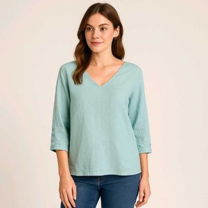 sky blue top