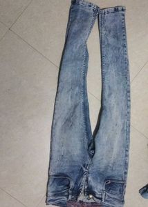 Distressed Acid Wash Skinny Jeans