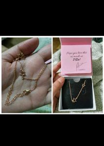 Rose Gold Star Crossed Lovers Necklace Silver 925