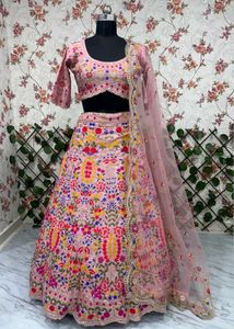 Floral Lehenga Choli with Unstitched Blouse