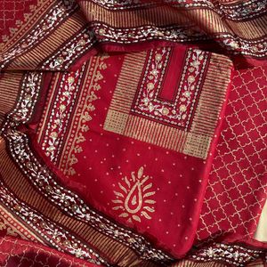 Premium Hand block Partywear Suit