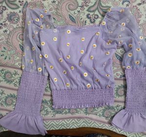 Daisy Sheer Sleeve Top