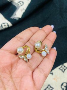Pearl &amp; Crystal Statement Earrings