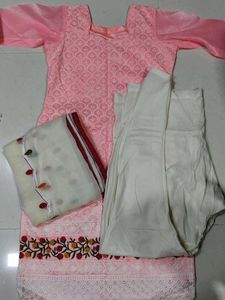 Pink Embroidered Kurti