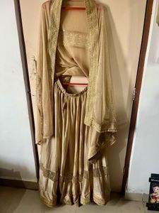 Elegant Gold Lehenga With Dupatta
