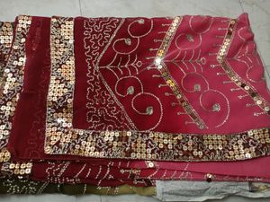 Designer Wedding Saree With Stitched Blouse