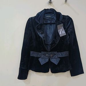 Velvet Short Blazer For Women