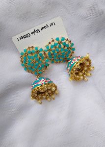 BLUE MEENAKAARI JHUMKAS 🎀