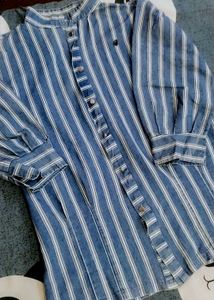 Striped Button-Up Tunic