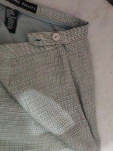 Olive Green High-Waisted Trousers