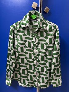 Green Geometric Print Cords