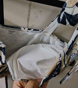 Floral Print Tie Shoulder Crop Top