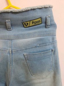High-Waisted Denim Jeans