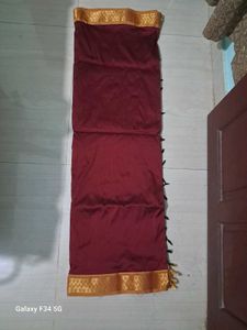 Elegant Vintage Dark Red Saree