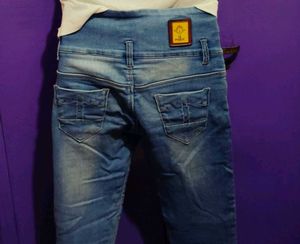 High Waisted Button Jeans