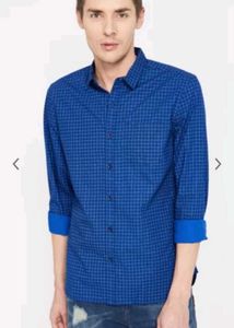 Allen Sony Blue Checked Shirt