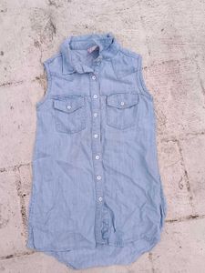 Denim Sleeveless Top