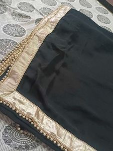 Beautiful Beads Works Saree