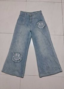 Patch Work Wide Leg Jean 🤍🧚
