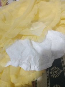 Cute Yellow &amp; White Dress