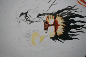 Hand Painted Lion