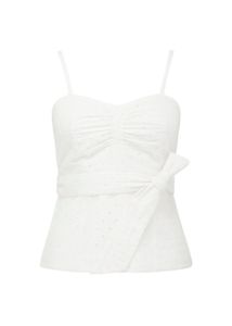 Forever New Mimi EmbroideredLinen Bustier