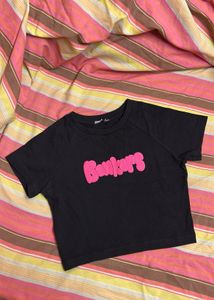 Bonkers Corner Black Puffed Signature Baby Tee