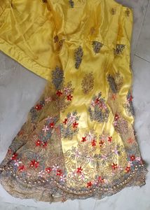 Yellow Embroidered Lehenga Choli