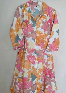 Floral Print Shirt Dress