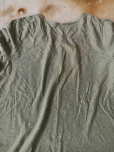 Olive Green Crochet Trim Tee
