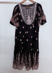 Boho Embroidered Midi Dress