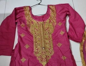 Pink Embroidered Salwar Suit