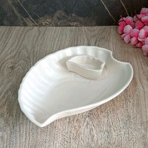 Snacks Serving Plate With Joint Katori