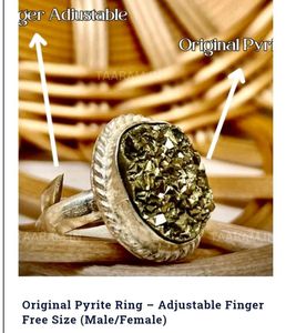 Pyrite Adjustable Ring