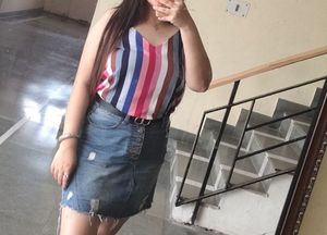 Striped V-Neck Tank Cami Top