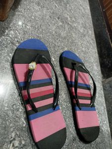 Striped Flip Flops