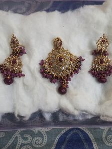 Kundan Polki Pendant set