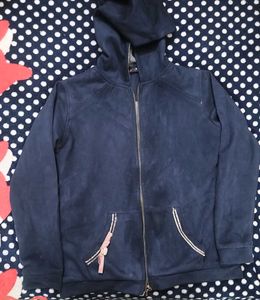 Navy Blue Hoodie with Zipper
