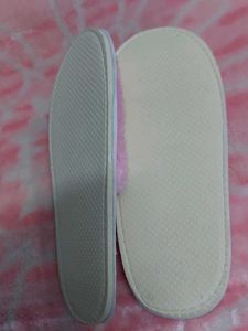 Pink fur footwear for winter