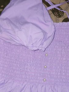 Lavender Smocked Top
