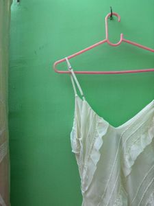 White Ruffle Maxi Dress